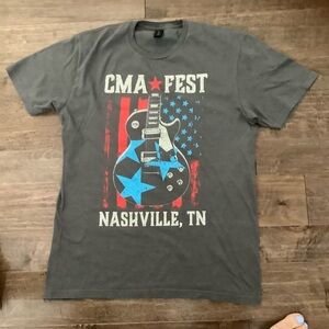 CMA Fest Nashville Gildan Graphic Tee - Dark Gray, Size M